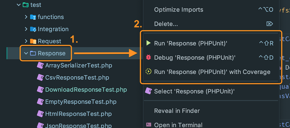 Running all tests in a group in PhpStorm