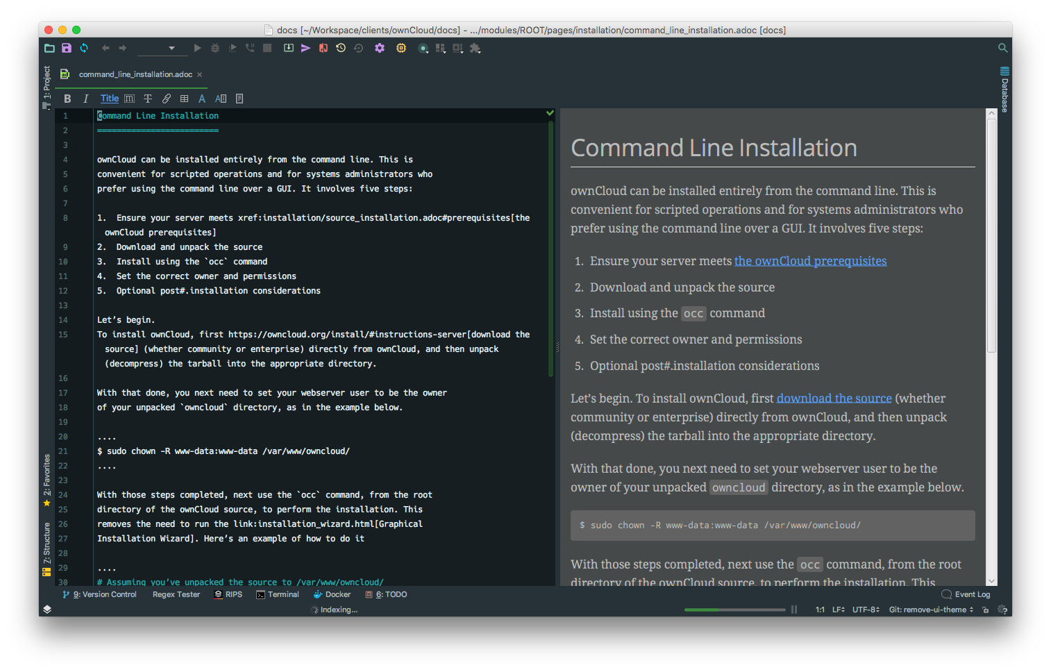 Editing AsciiDoc in PhpStorm