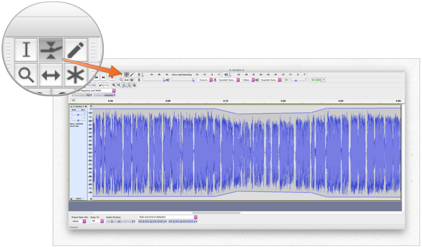 Audacity’s Envelope Tool