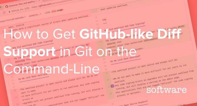 How to Get GitHub-like Diff Support in Git on the Command-Line